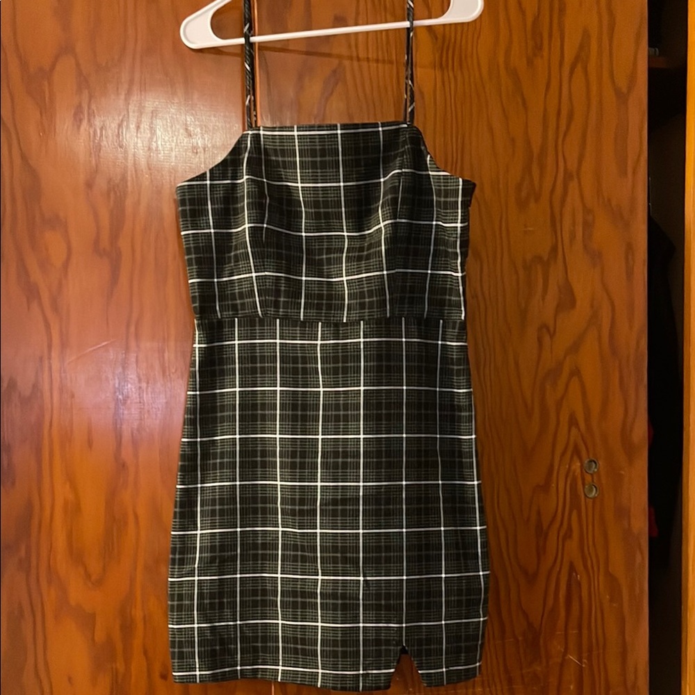 Plaid Black and White Women's Dress
